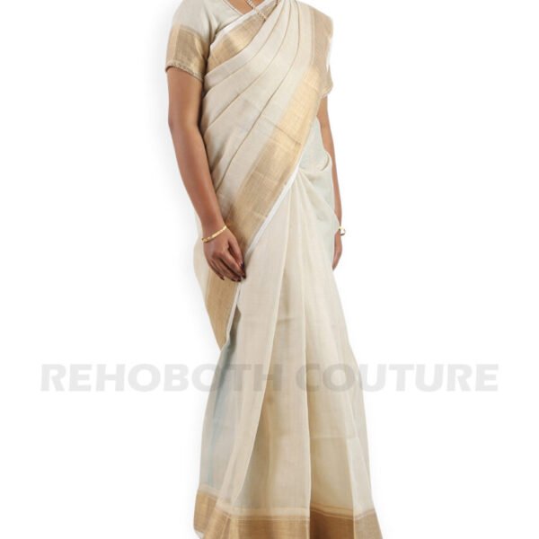 Half White Golden Zari