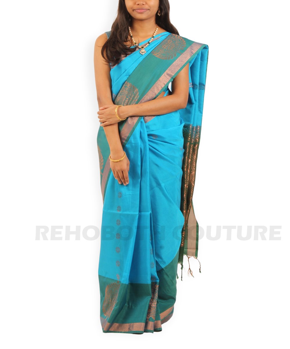 Blue-Green Semi Silk