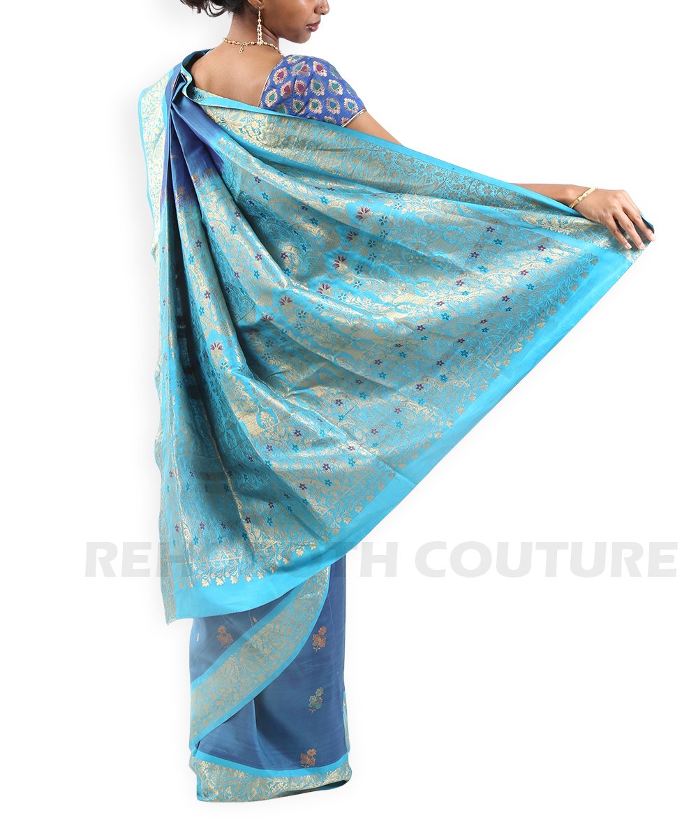 Kanjivaram Turquoise - Image 4