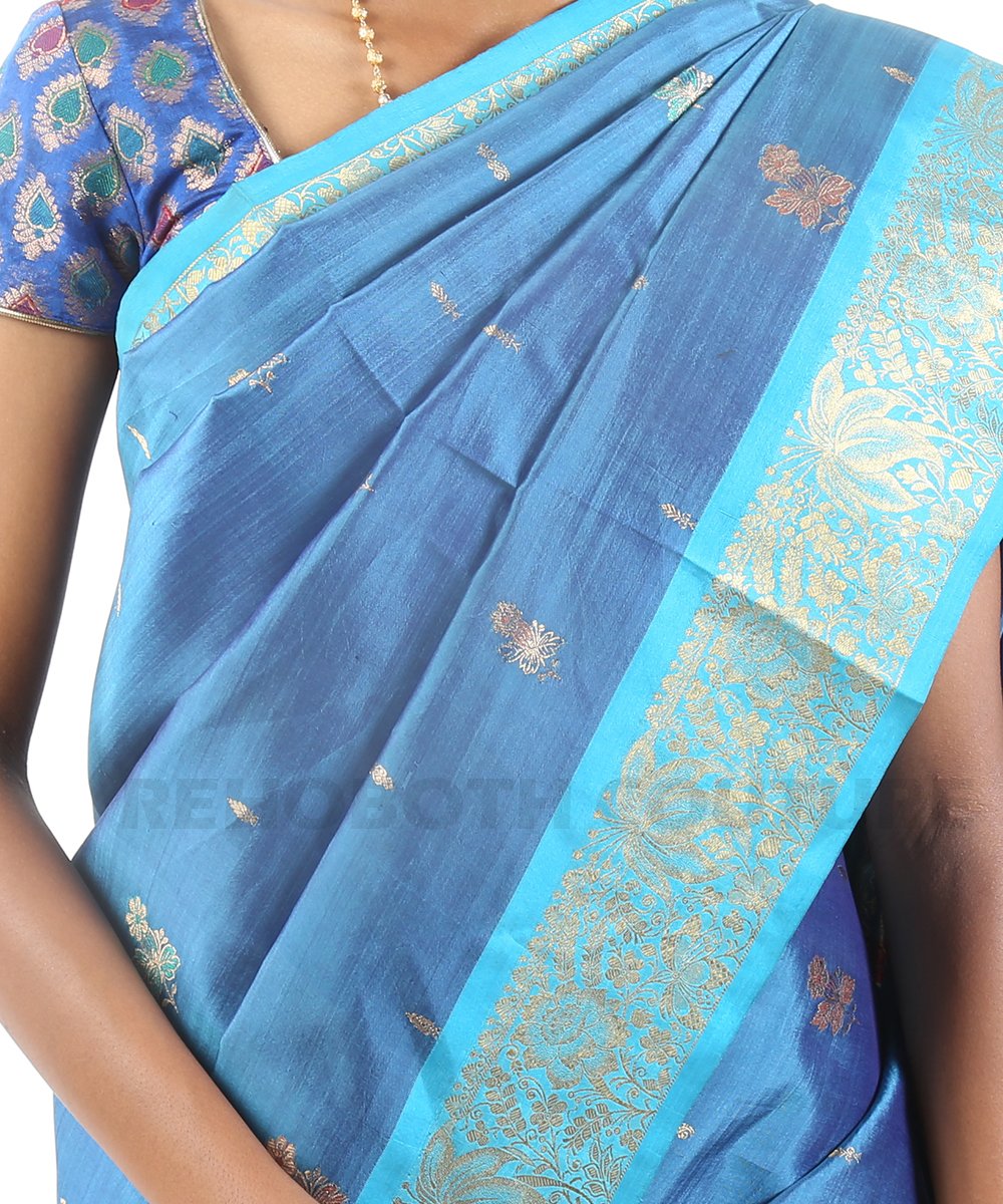 Kanjivaram Turquoise - Image 5