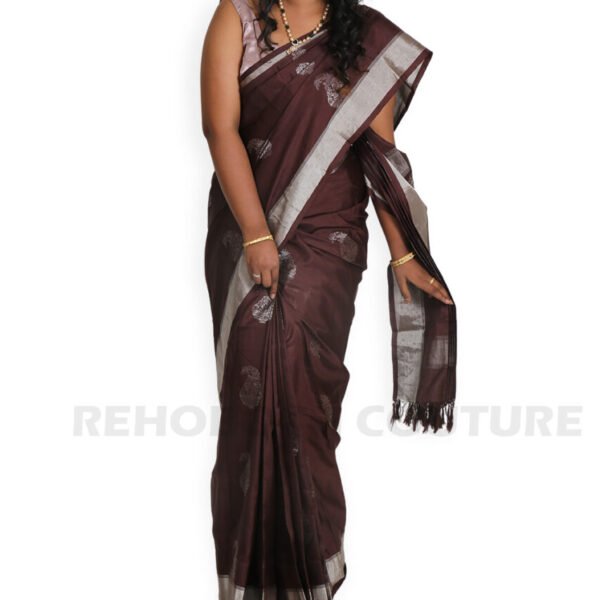 Brown Paisley Silver