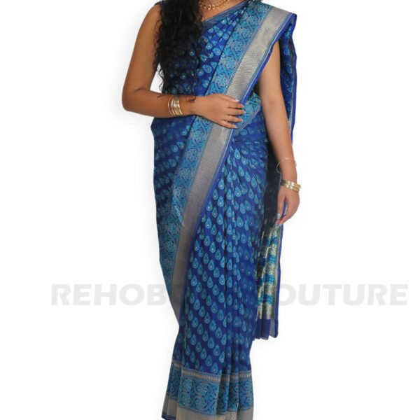 Stunning Blue Art Silk