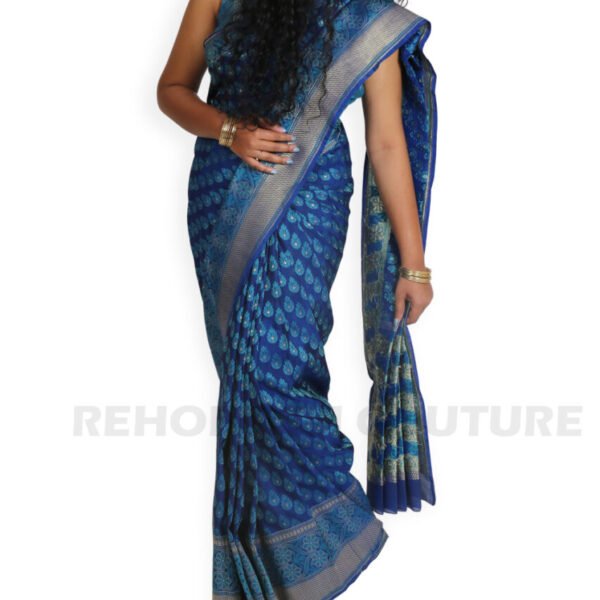 Stunning Blue Art Silk