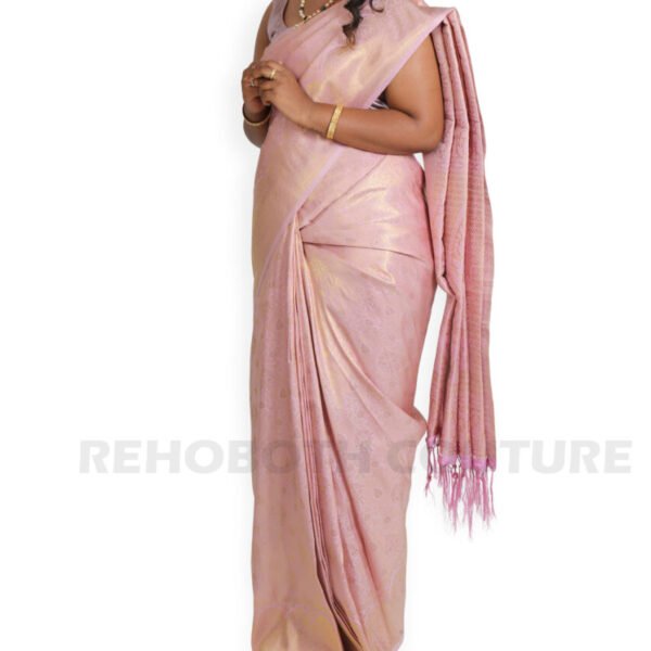 Peach Pink Banarasi