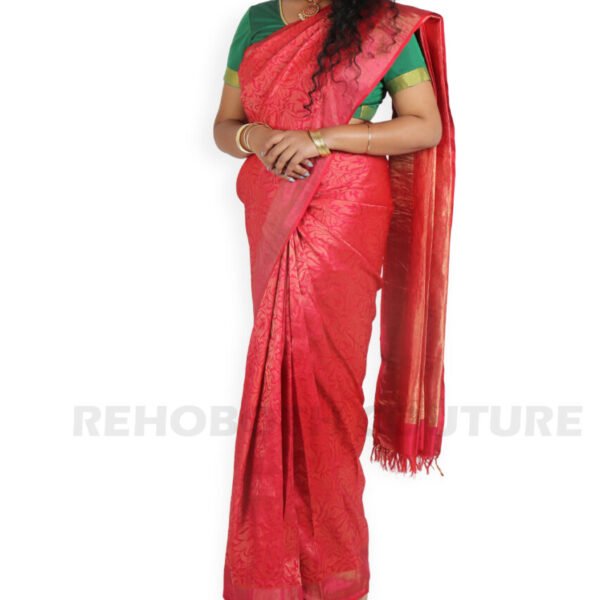 Warm Pink Woven Silk