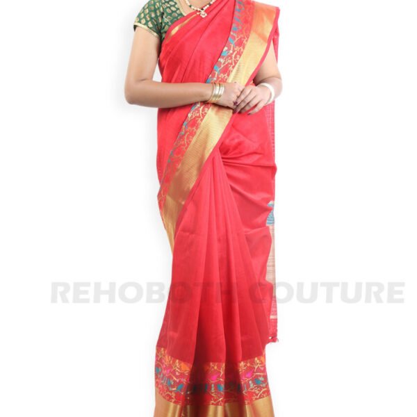 Red Green Silk Cotton