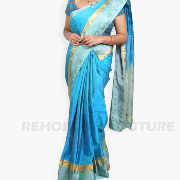 Vibrant Sky Blue Stripe