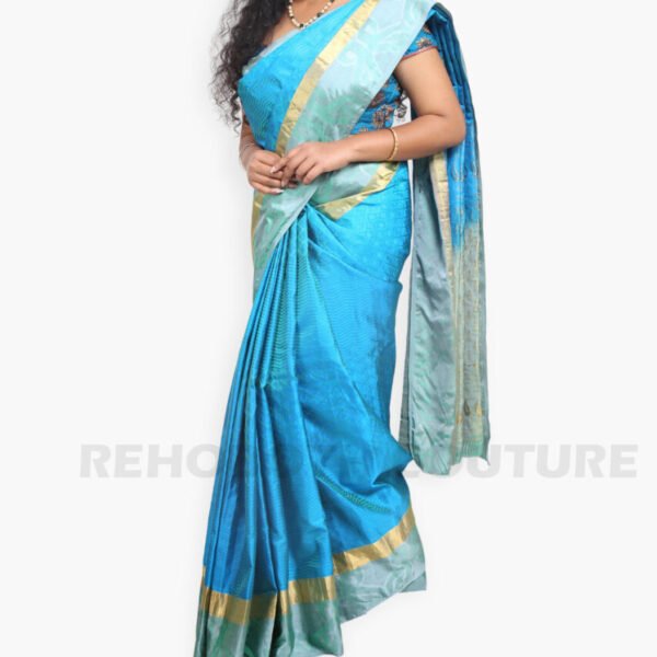 Vibrant Sky Blue Stripe